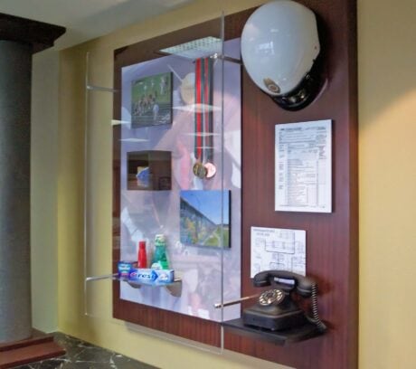 discover booz allen wall display