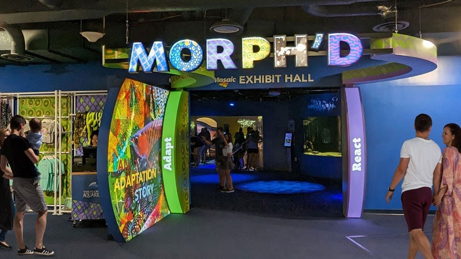 Entrance to the Morph'd Exhibit Hall at The Florida Aquarium