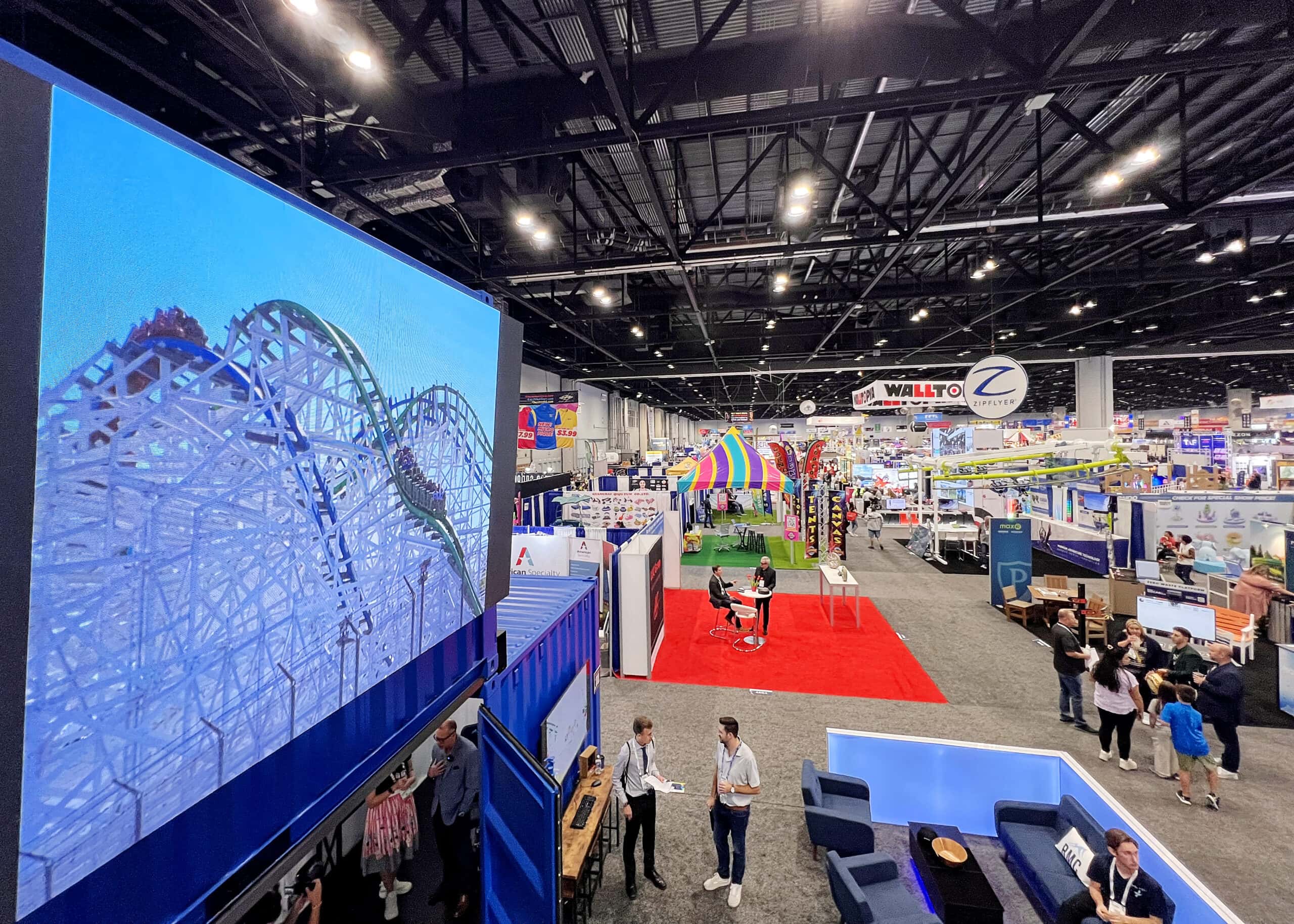 Overhead view of stalls at the IAPPA EXPO 2024